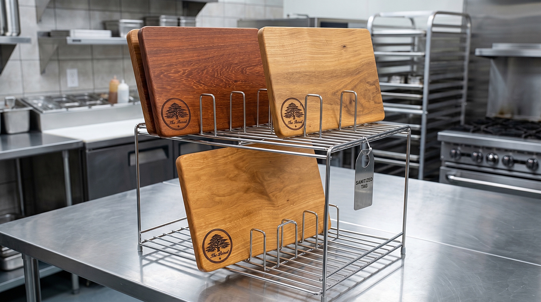 Newen serving boards in restaurant setting
